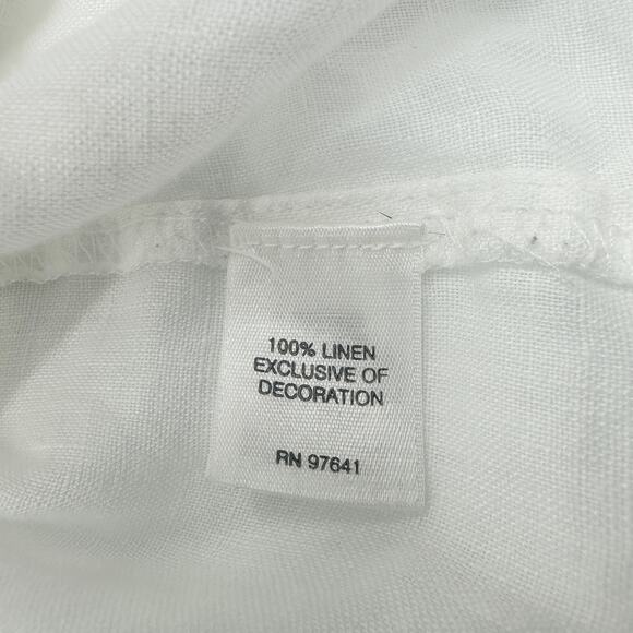 J. Jill Love Linen Embroidered Tunic Top in White Size Large - Picture 8 of 8